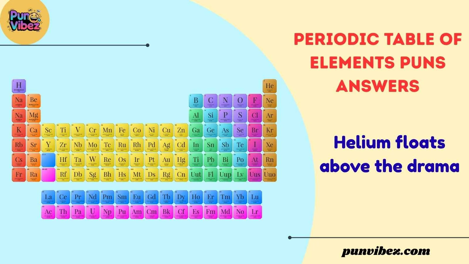 periodic table of elements puns answers